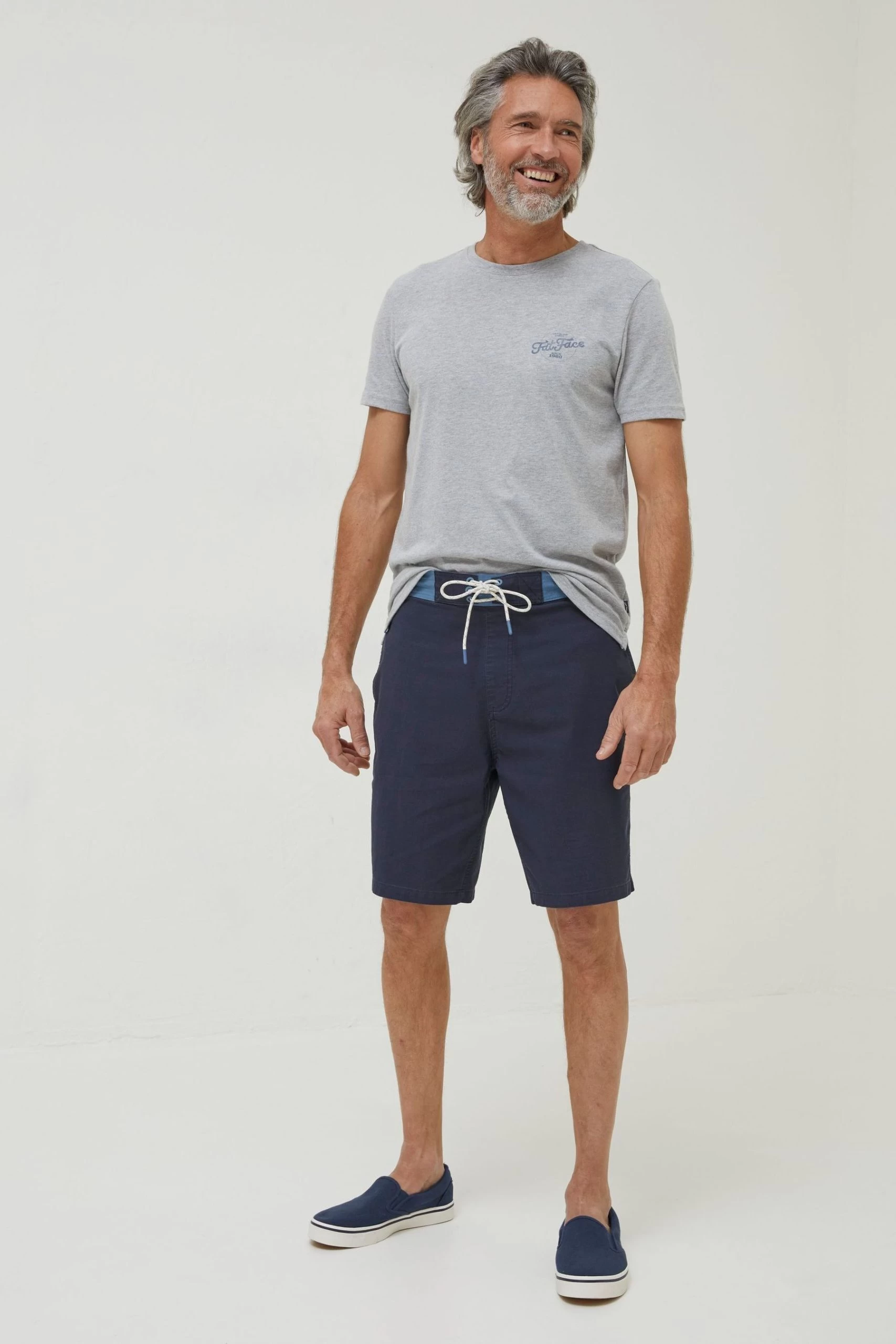 FatFace Blue Camber Plain Swim Shorts 4 FatFace Blue Camber Plain Swim Shorts - Image 4