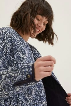 FatFace Blue Printed Watercolour Batik Jacket -Fashion Clothing Store D78337s5