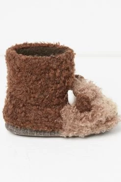 FatFace Hamish Brown Cow Slipper Boots