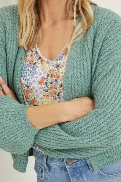 FatFace Green Anna Cardigan -Fashion Clothing Store D90549s4