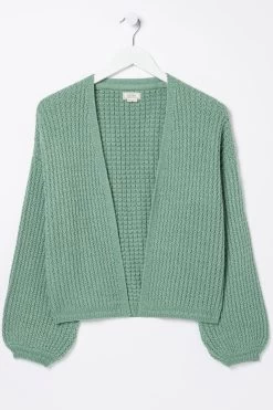 FatFace Green Anna Cardigan -Fashion Clothing Store D90549s5