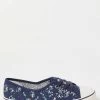 FatFace Blue Floral Print Ballet Trainers