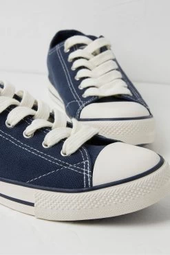 FatFace Blue Alfie Lace Up Trainers -Fashion Clothing Store D90553s3