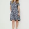 FatFace Blue Simone Batik Jersey Dress
