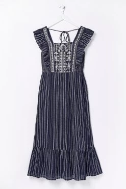 FatFace Blue Izzi Stripe Embroidered Dress 13 FatFace Blue Izzi Stripe Embroidered Dress -Fashion Clothing Store D90558s7