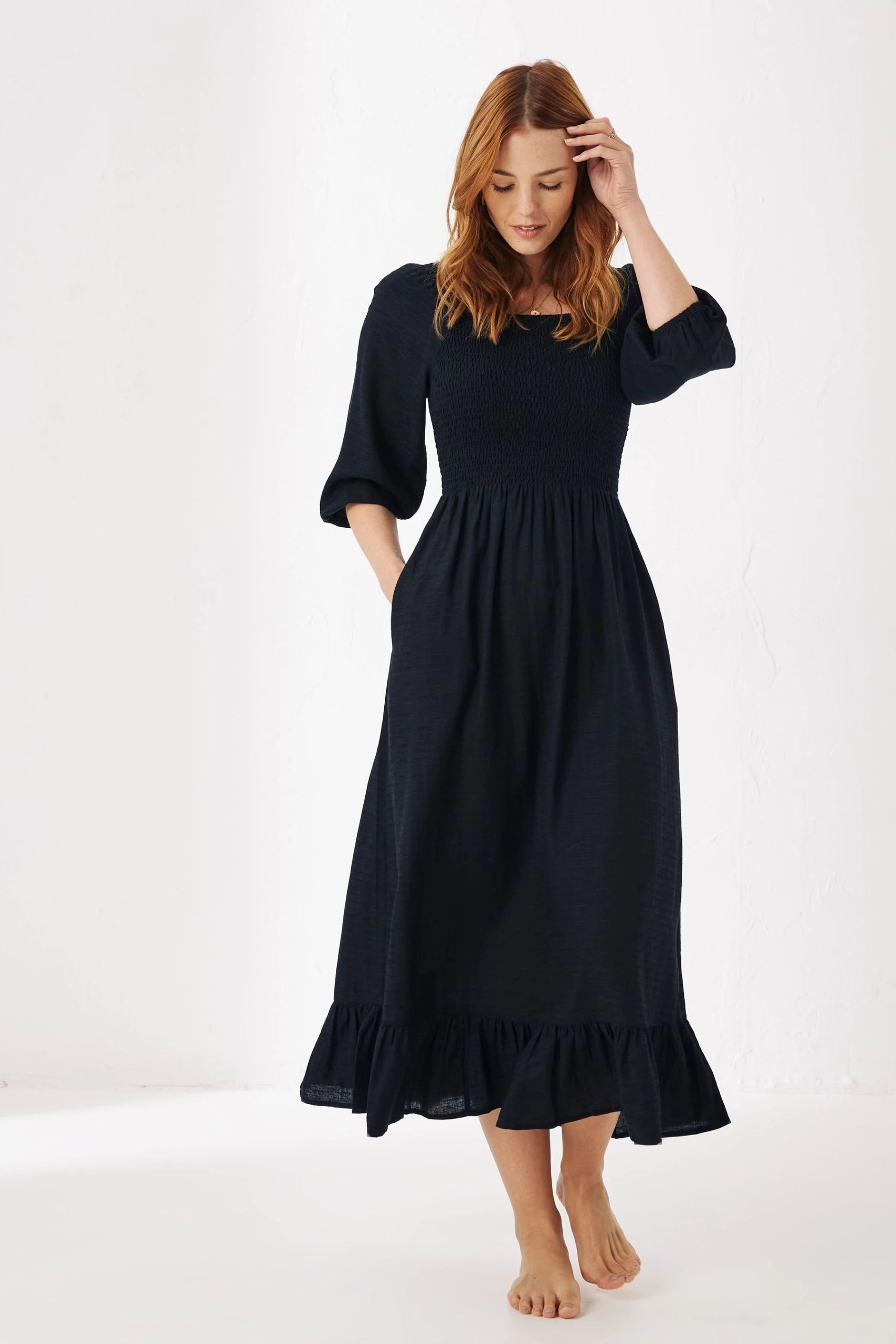FatFace Adele Black Midi Dress 1 FatFace Adele Black Midi Dress
