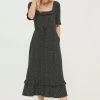 FatFace Nikki Black Spot Jersey Midi Dress