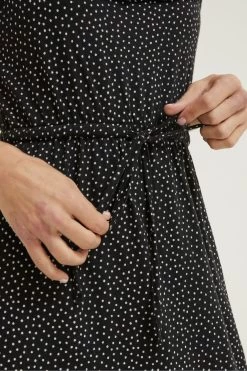 FatFace Nikki Black Spot Jersey Midi Dress -Fashion Clothing Store D90567s5