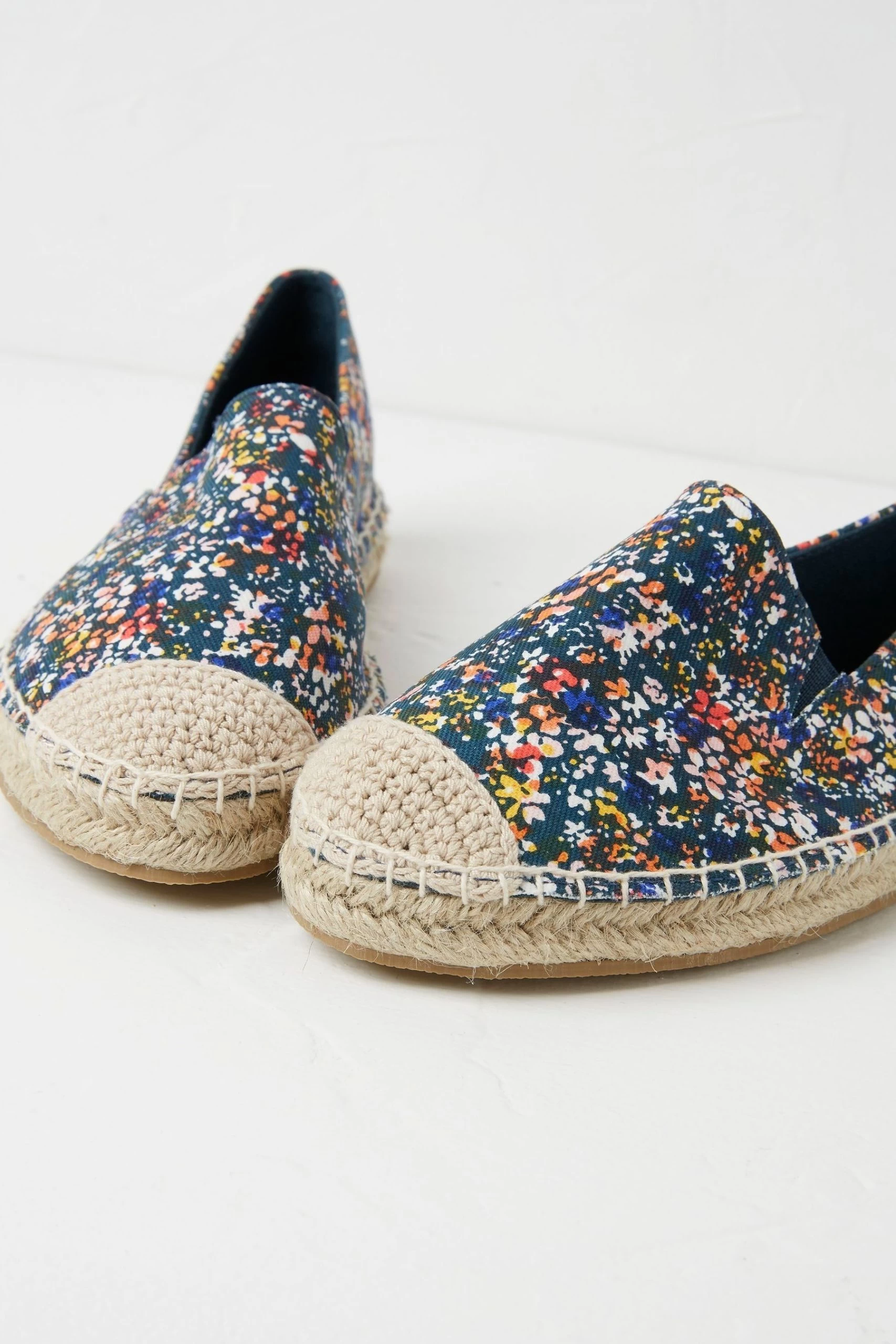 FatFace Blue Maggie Printed Espadrilles 3 FatFace Blue Maggie Printed Espadrilles - Image 3