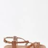 FatFace Brown Leather Braided Strappy Sandals