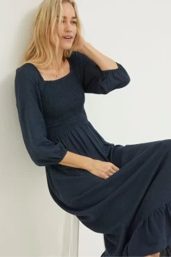 FatFace Blue Adele Midi Dress -Fashion Clothing Store D90580s3