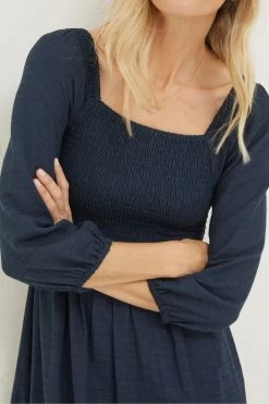 FatFace Blue Adele Midi Dress -Fashion Clothing Store D90580s4