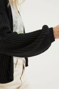 FatFace Anna Black Cardigan -Fashion Clothing Store D90581s6