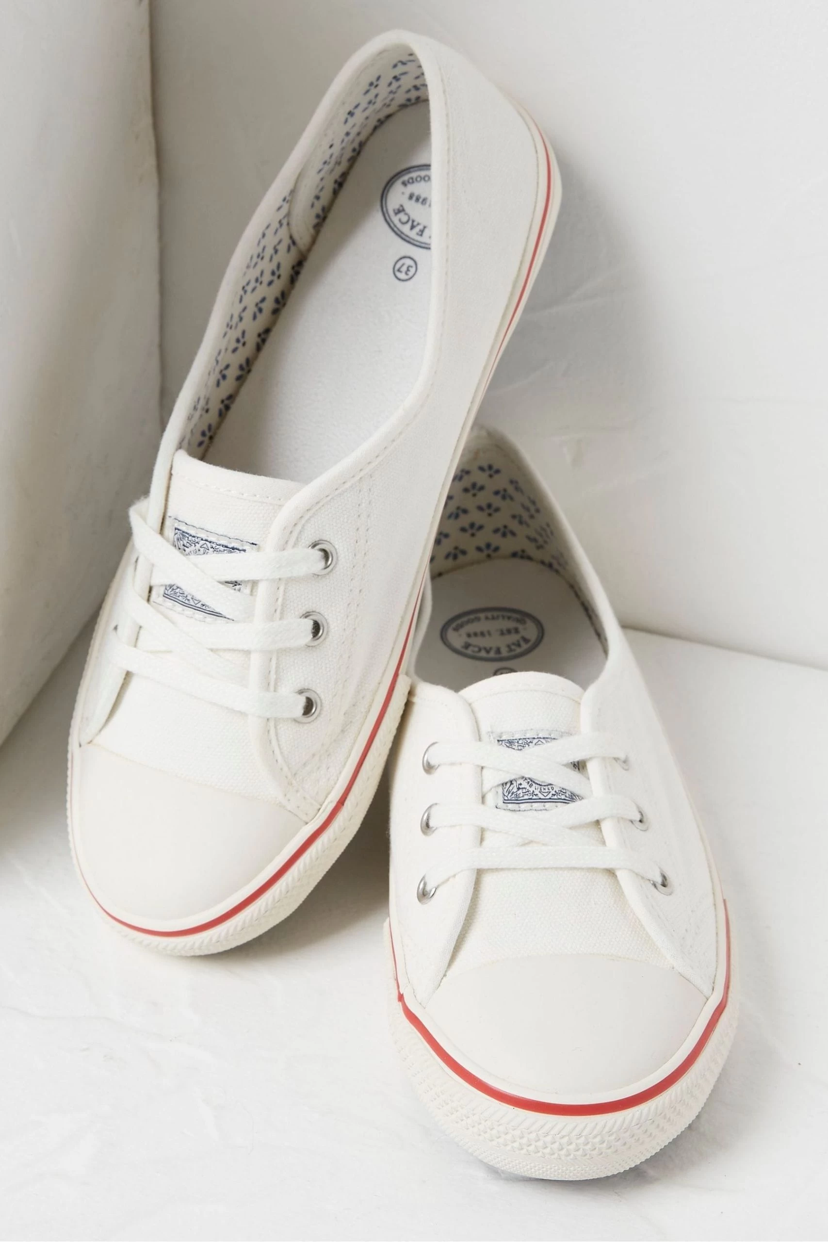 FatFace White Ballet Trainers 2 FatFace White Ballet Trainers - Image 2