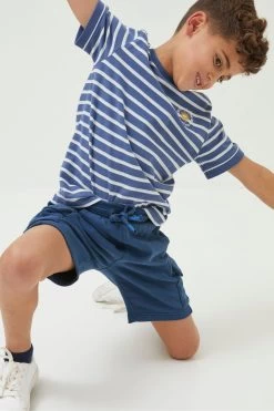 FatFace Blue Hatfield Cargo Sweat Shorts -Fashion Clothing Store D90597s3