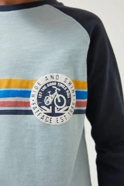 FatFace Green Merton Chest Stripe T-Shirt -Fashion Clothing Store D90598s3