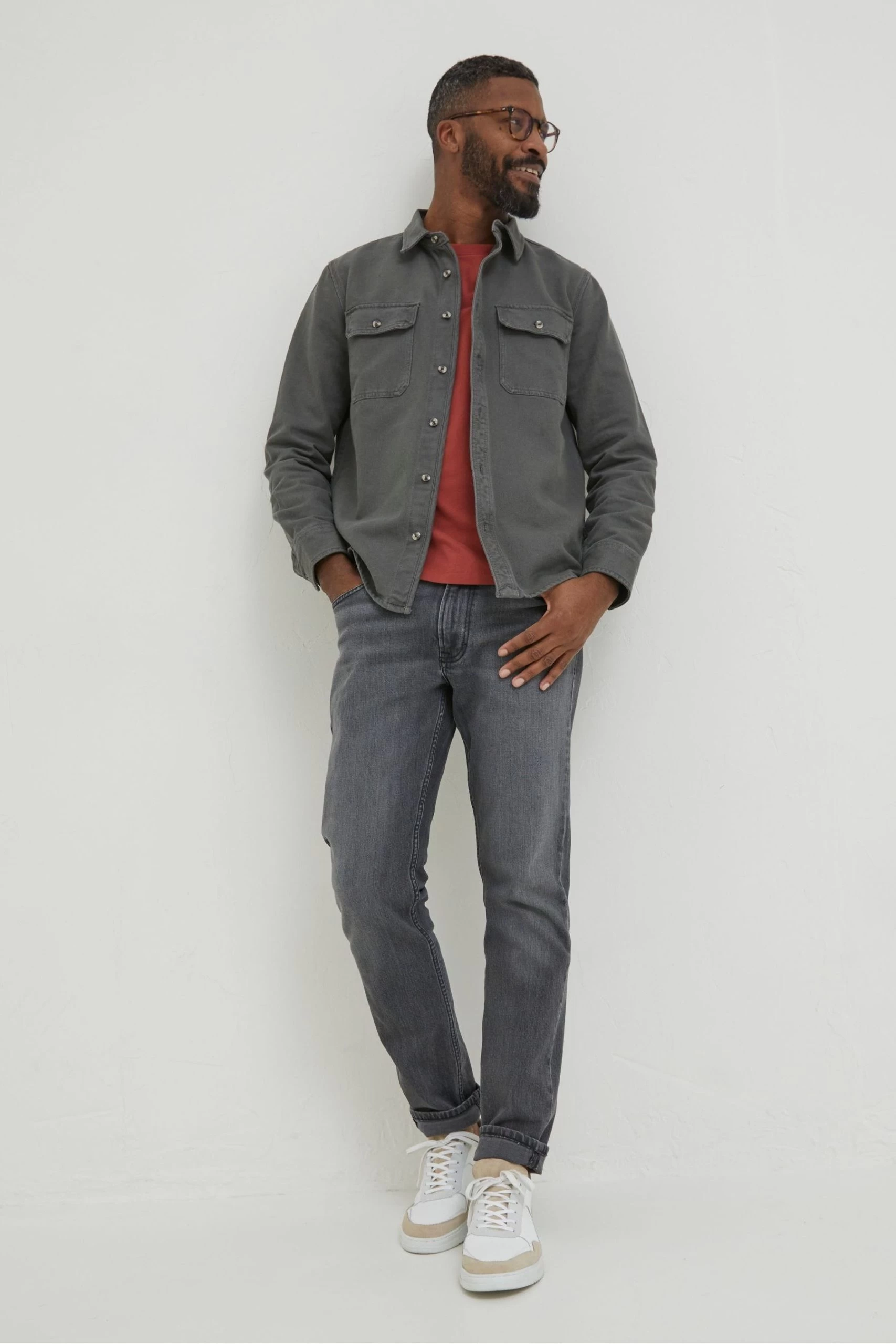 FatFace Grey Rafety Twill Shirt 2 FatFace Grey Rafety Twill Shirt - Image 2