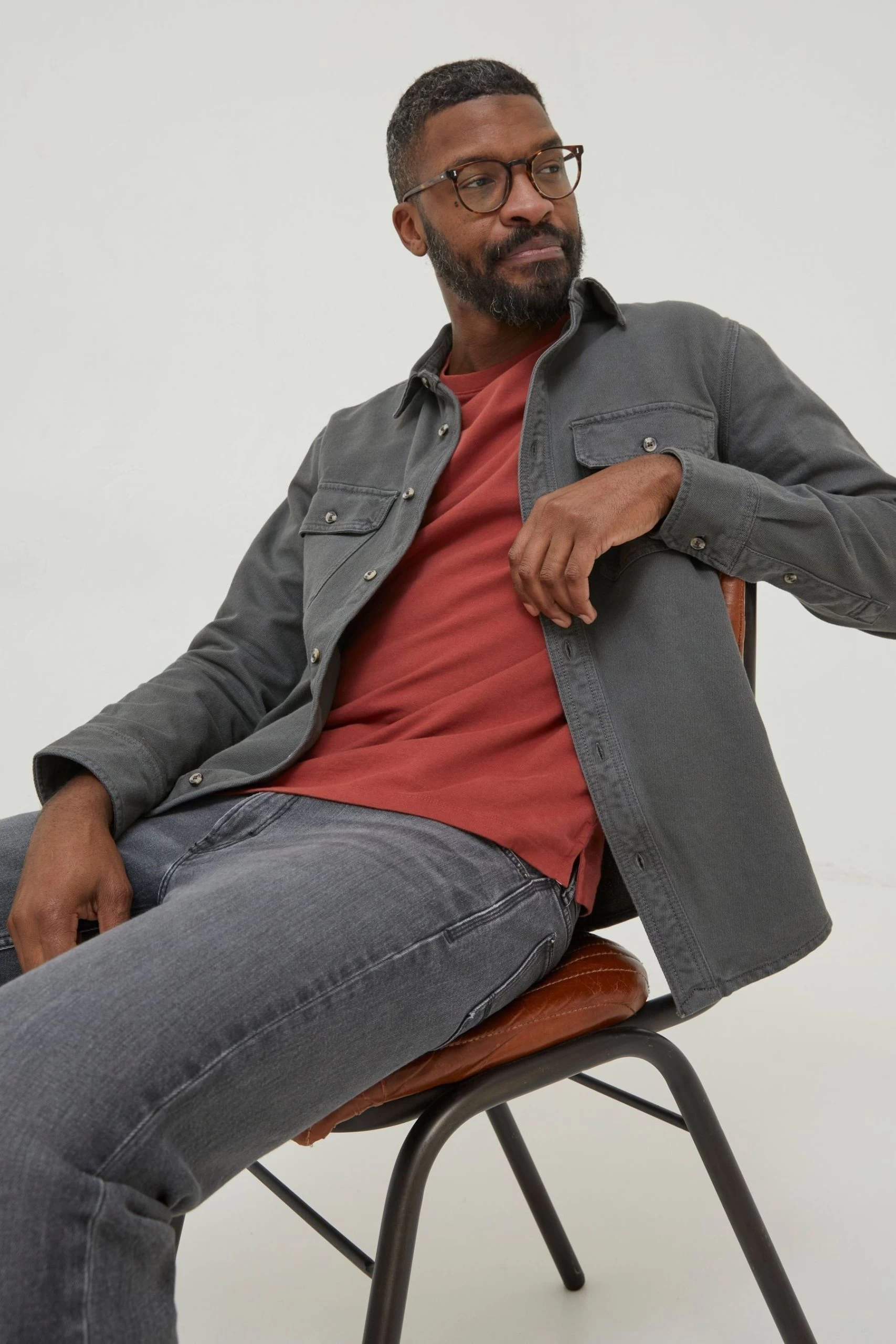 FatFace Grey Rafety Twill Shirt 4 FatFace Grey Rafety Twill Shirt - Image 4