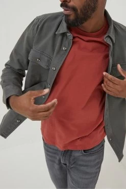 FatFace Grey Rafety Twill Shirt