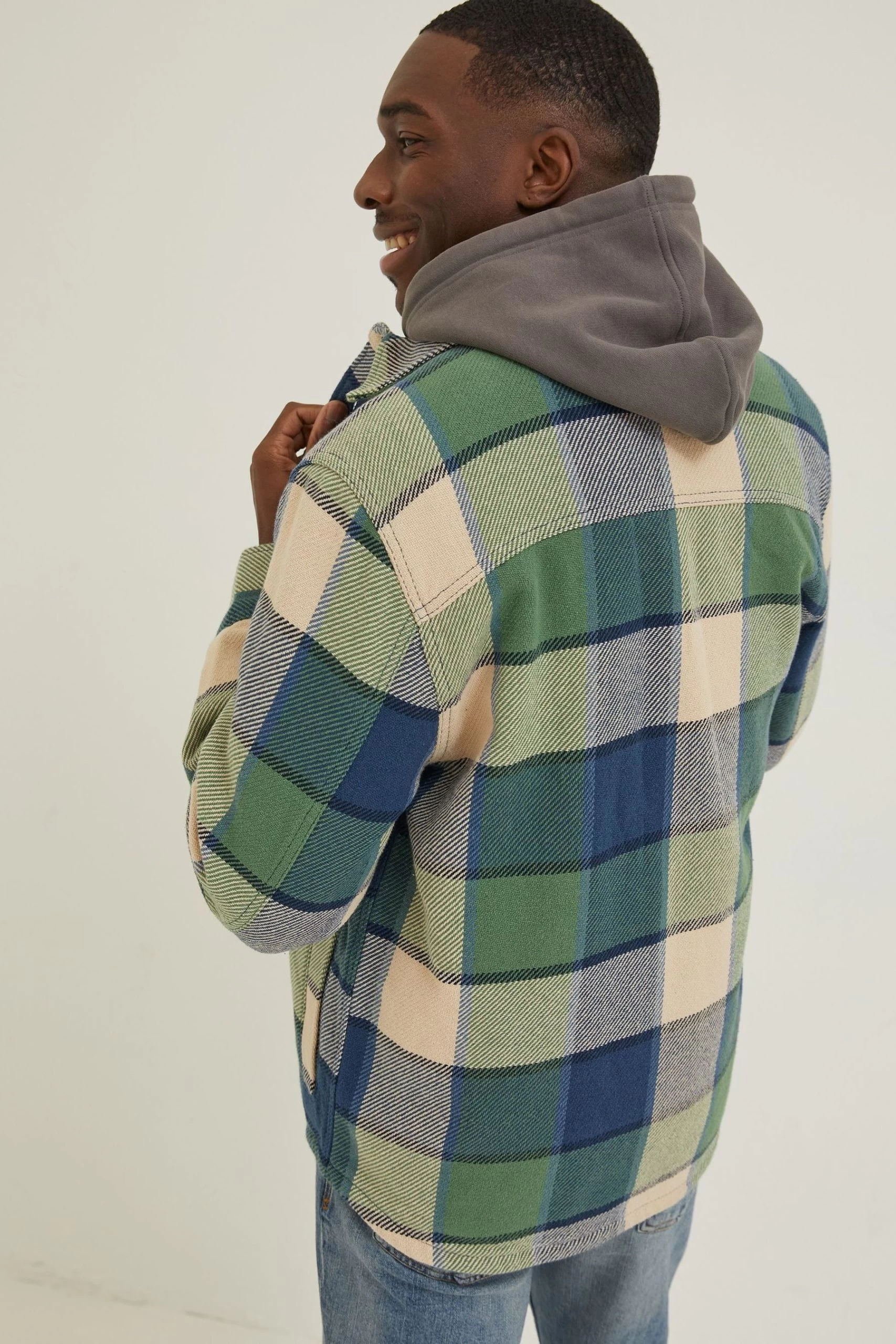 FatFace Green Ryton Buffalo Overshirt 2 FatFace Green Ryton Buffalo Overshirt - Image 2