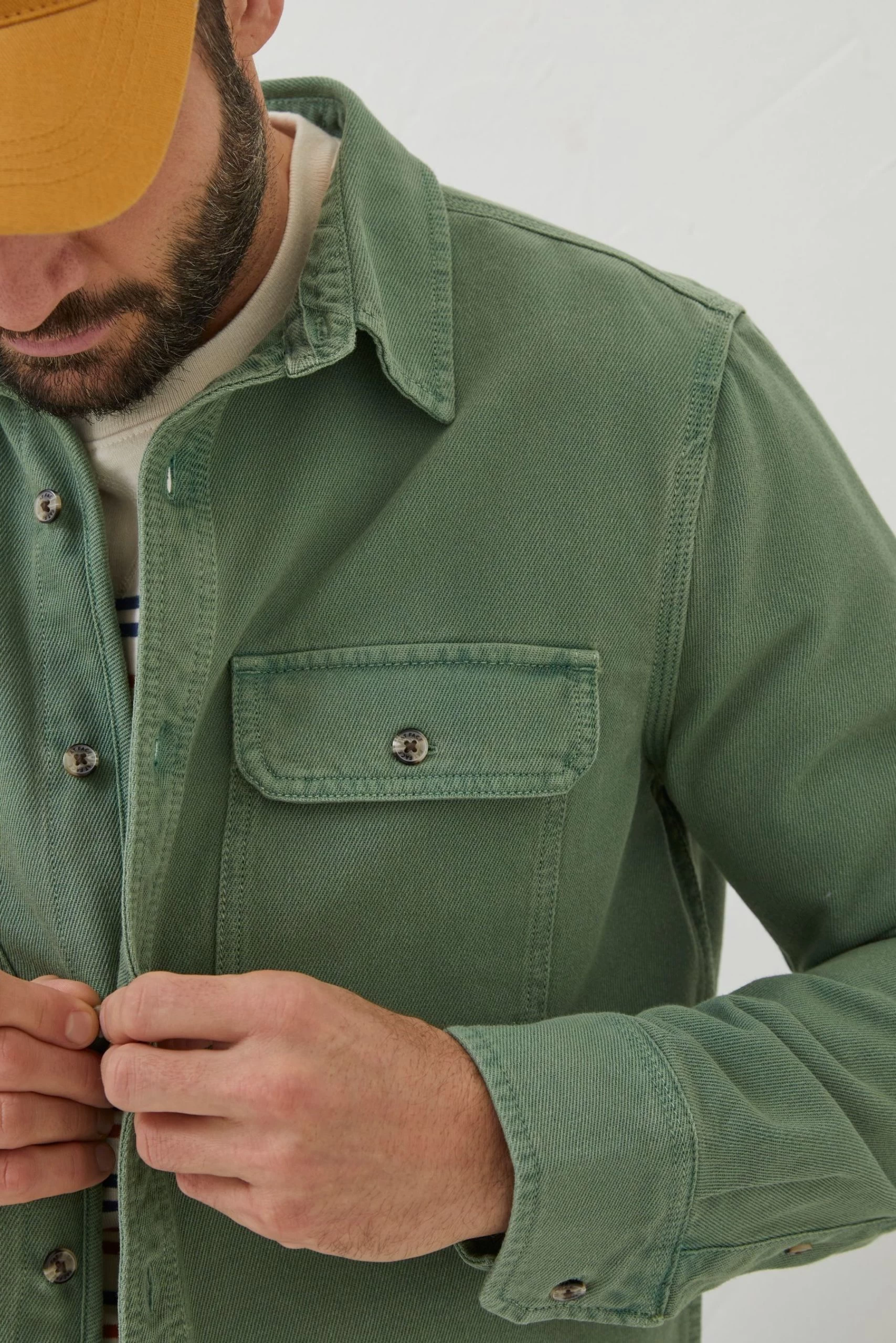 FatFace Green Rafety Twill Shirt 3 FatFace Green Rafety Twill Shirt - Image 3