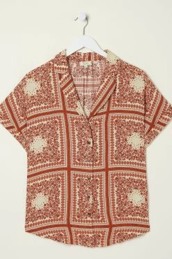 FatFace Natural Aniyah Bandana Shirt -Fashion Clothing Store M85 918s8