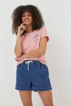 FatFace Pink Sunshine All The Time T-Shirt -Fashion Clothing Store M85 962s3