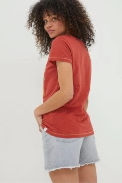 FatFace Red Summer Haze T-Shirt -Fashion Clothing Store M85 963s5