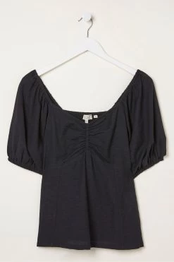 FatFace Alice Black Top -Fashion Clothing Store M85925s4