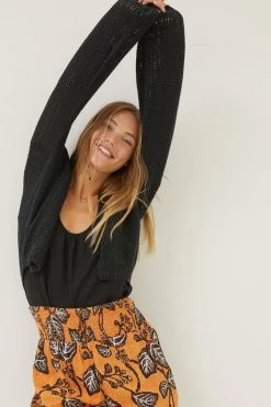 FatFace Anna Crochet Short Black Cardigan 7 FatFace Anna Crochet Short Black Cardigan -Fashion Clothing Store M85933s3