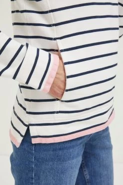 FatFace Natural Stripe Airlie Sweat Top -Fashion Clothing Store M85968s4