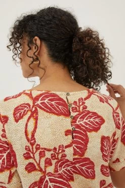 FatFace Natural Simone Vine Jersey Dress -Fashion Clothing Store M85969s4