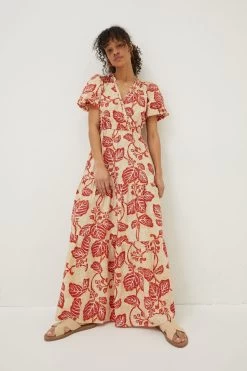 FatFace Aubrey Vine Cream Floral Maxi Dress -Fashion Clothing Store M85986s3