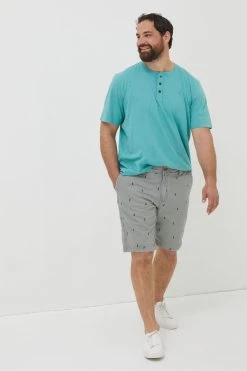 FatFace Green Cove Boat Embroidered Shorts -Fashion Clothing Store M87818s3