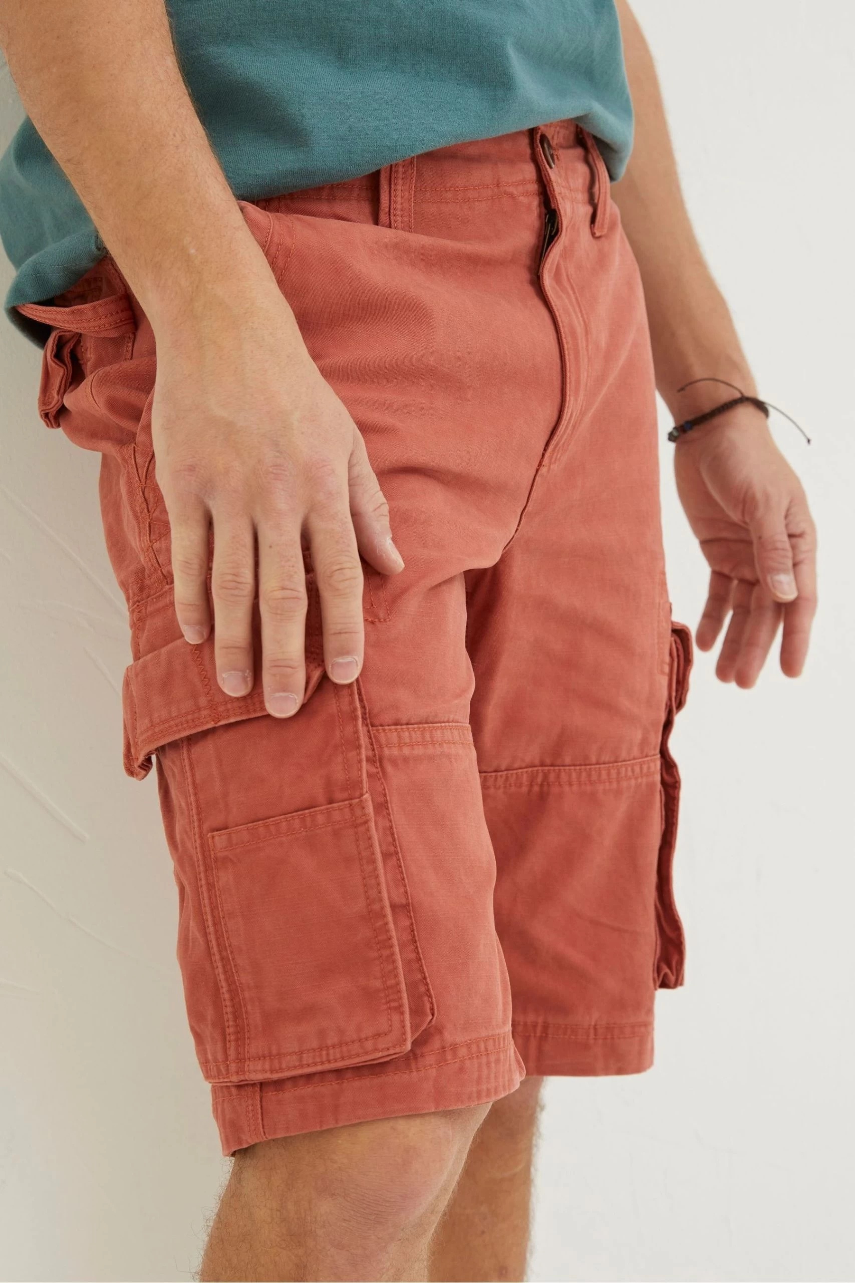 FatFace Orange Breakyard Cargo Shorts 3 FatFace Orange Breakyard Cargo Shorts - Image 3