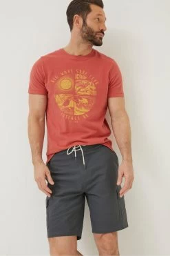 FatFace Grey Filey Cargo Swim Shorts