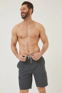 FatFace Grey Filey Cargo Swim Shorts -Fashion Clothing Store M87844s3