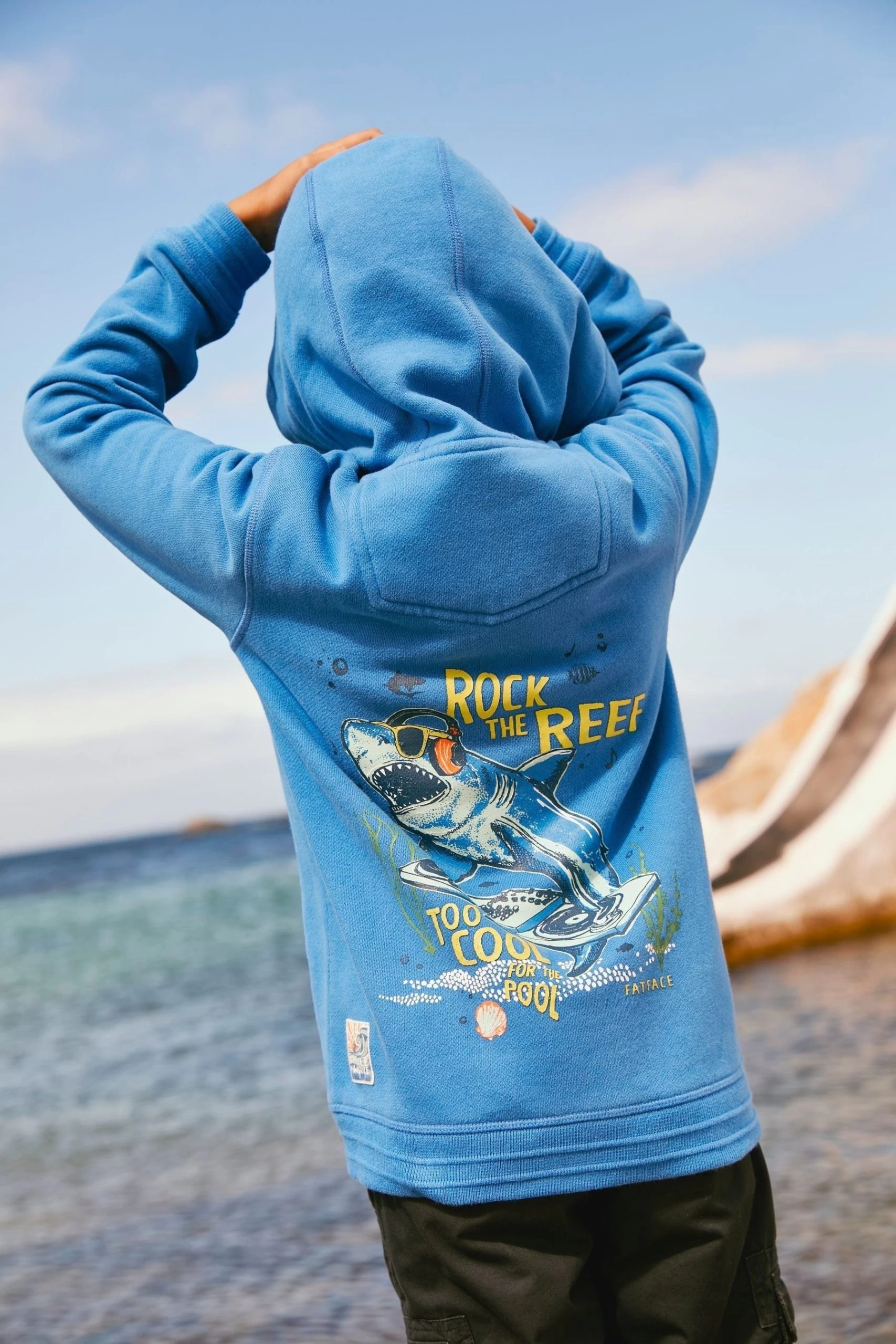 FatFace Blue Rock The Reef Zip Hoodie 1 FatFace Blue Rock The Reef Zip Hoodie