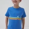 FatFace Blue Wave Chest Jersey T-Shirt