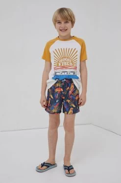 FatFace Natural Parrot Swim Shorts