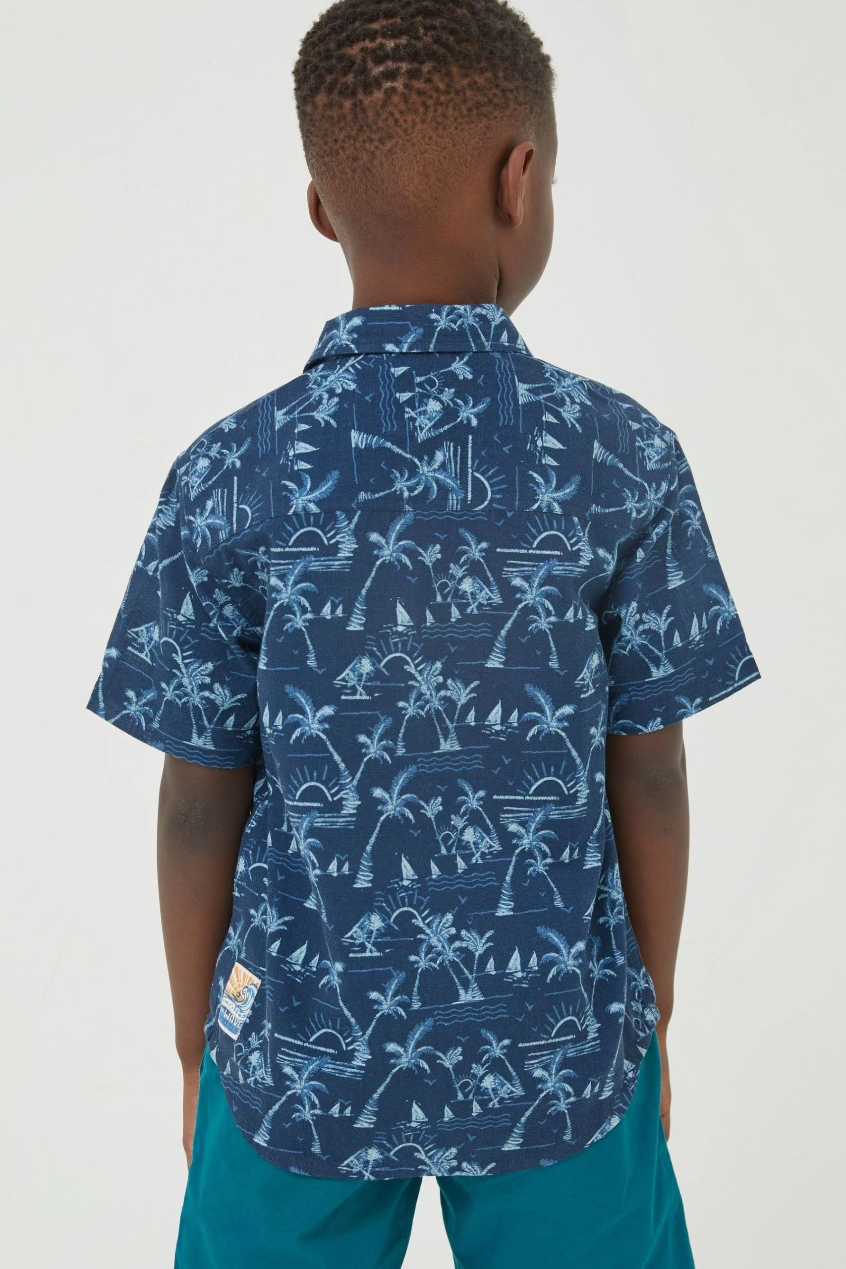 FatFace Blue Resort Printed Shirt 2 FatFace Blue Resort Printed Shirt - Image 2
