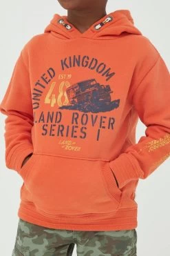 FatFace Orange Land Rover Popover Hoodie -Fashion Clothing Store M88845s3