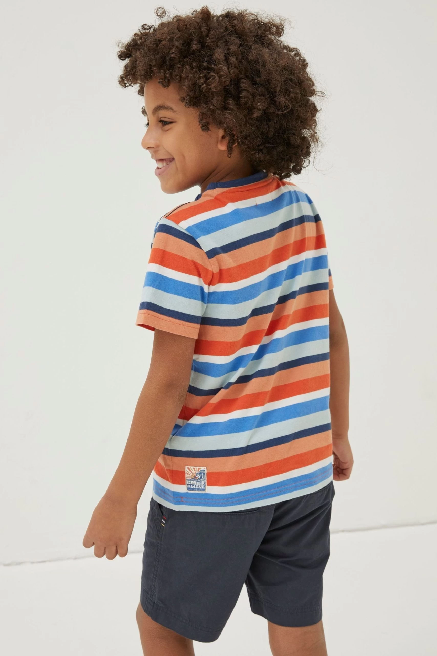 FatFace Natural Seaton Multi Stripe T-Shirt 2 FatFace Natural Seaton Multi Stripe T-Shirt - Image 2