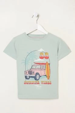 FatFace Green 88 Land Rover T-Shirt