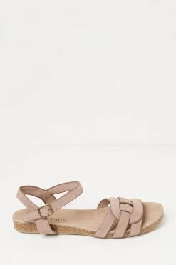FatFace Ailith Chain Detail Brown Sandals