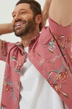 FatFace Pink Paradise Print Shirt 12 FatFace Pink Paradise Print Shirt -Fashion Clothing Store M90 794s6