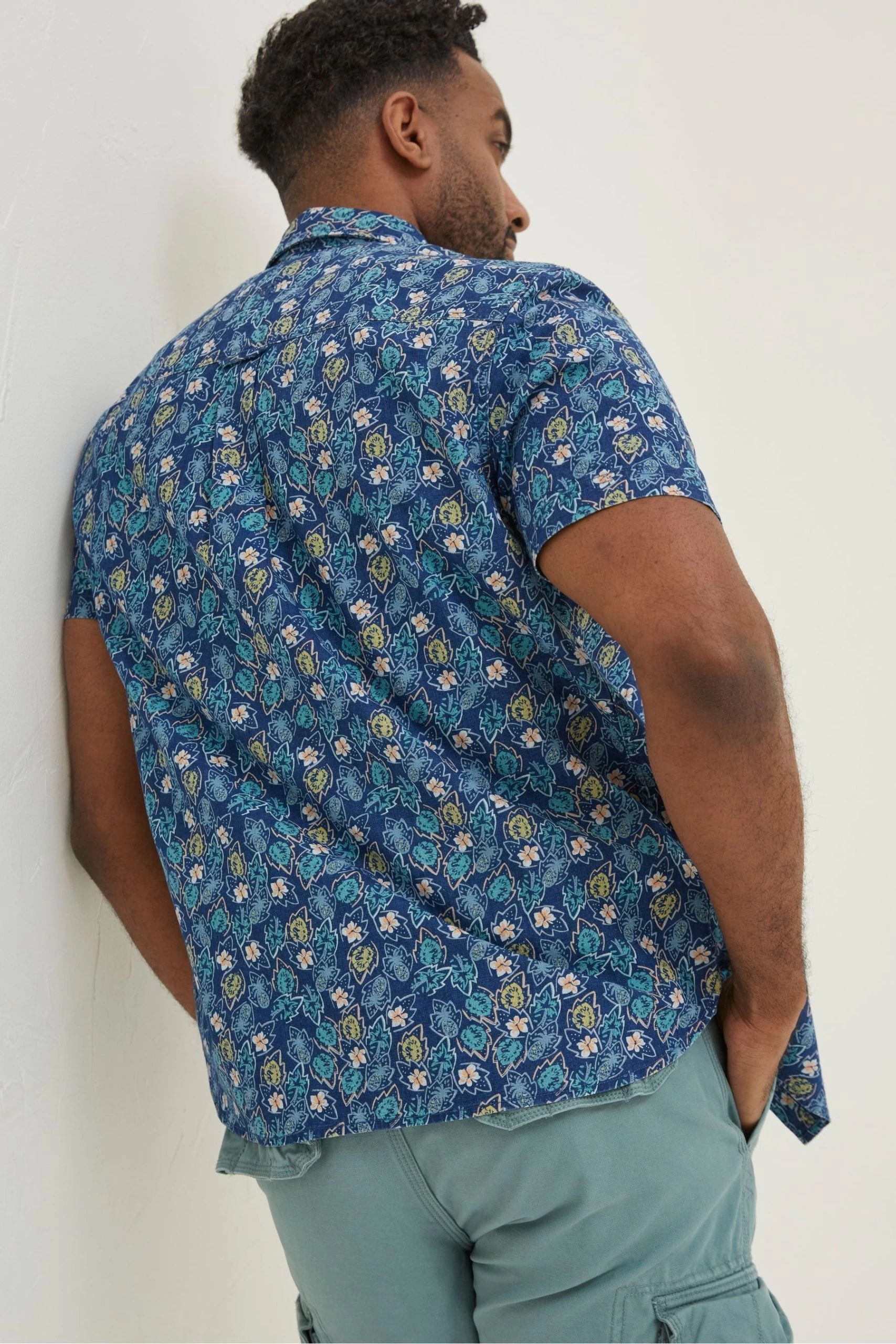 FatFace Blue Pineham Print Shirt 2 FatFace Blue Pineham Print Shirt - Image 2
