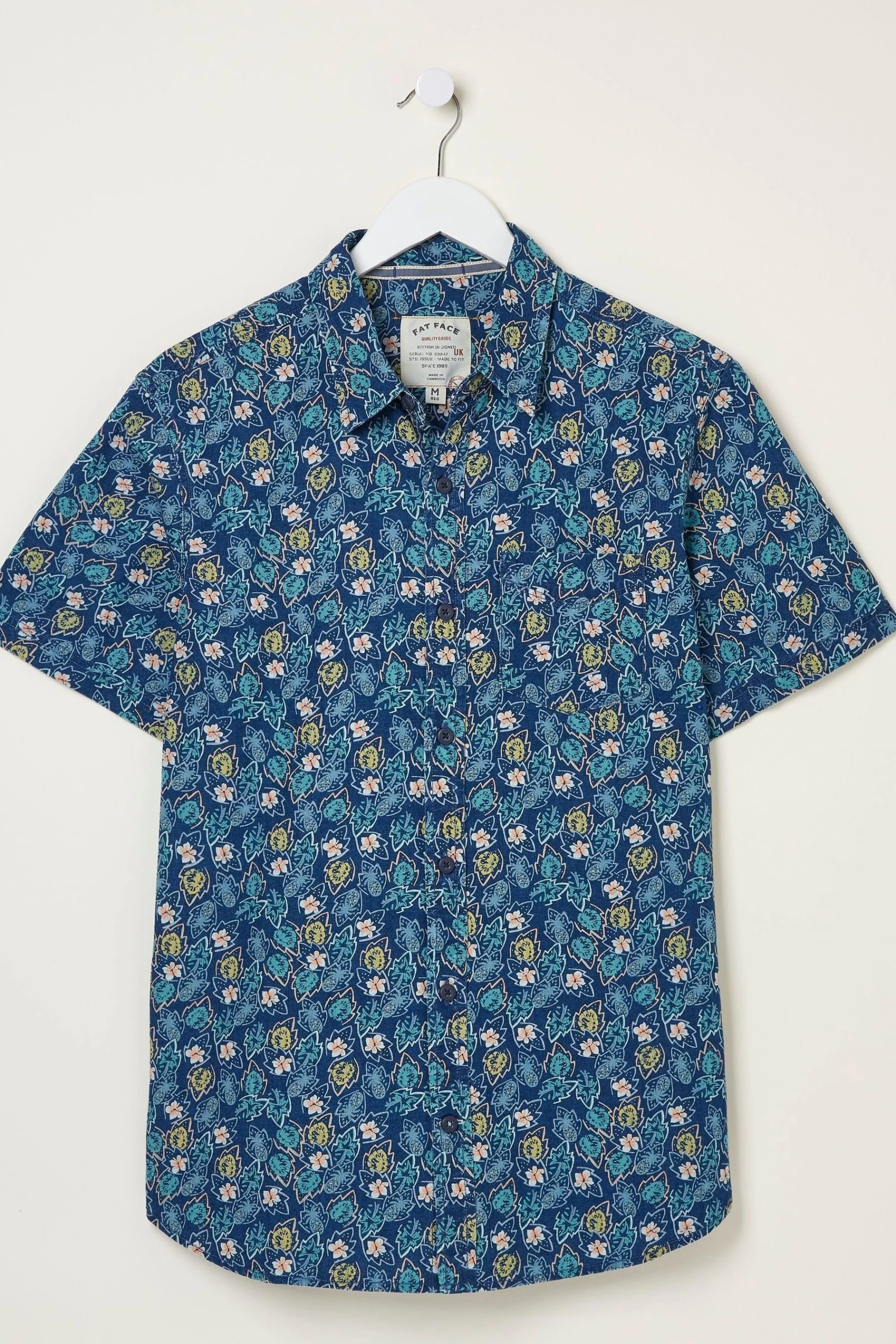 FatFace Blue Pineham Print Shirt 4 FatFace Blue Pineham Print Shirt - Image 4
