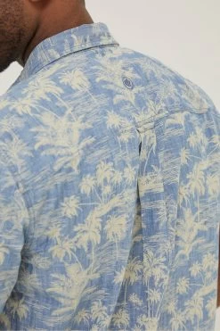 FatFace Blue Hawaiian Print Shirt 8 FatFace Blue Hawaiian Print Shirt -Fashion Clothing Store M90865s4