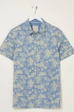FatFace Blue Hawaiian Print Shirt 9 FatFace Blue Hawaiian Print Shirt -Fashion Clothing Store M90865s5